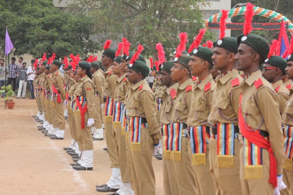 Figure 6 The cadets of various batallions maintaing their unflinched discipline throughout the celebration